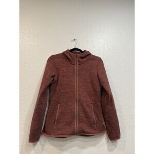 KUHL ASCENDYR HOODIE RUST RED WOMENS XPOCKETS FULL ZIP SWEATSHIRT WARM Xs